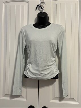 Athleta Long Sleeve Ruched Side Tee - Light Mint